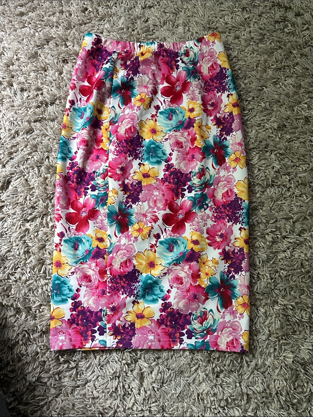 Floral Pencil Skirt - Multicolor - Never worn